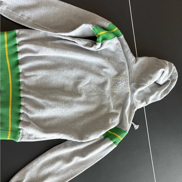 Nike Gray and Green Vintage Athletic Hoodie - Picture 2 of 5